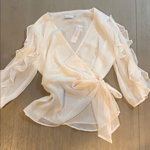 New York and Company wrap blouse